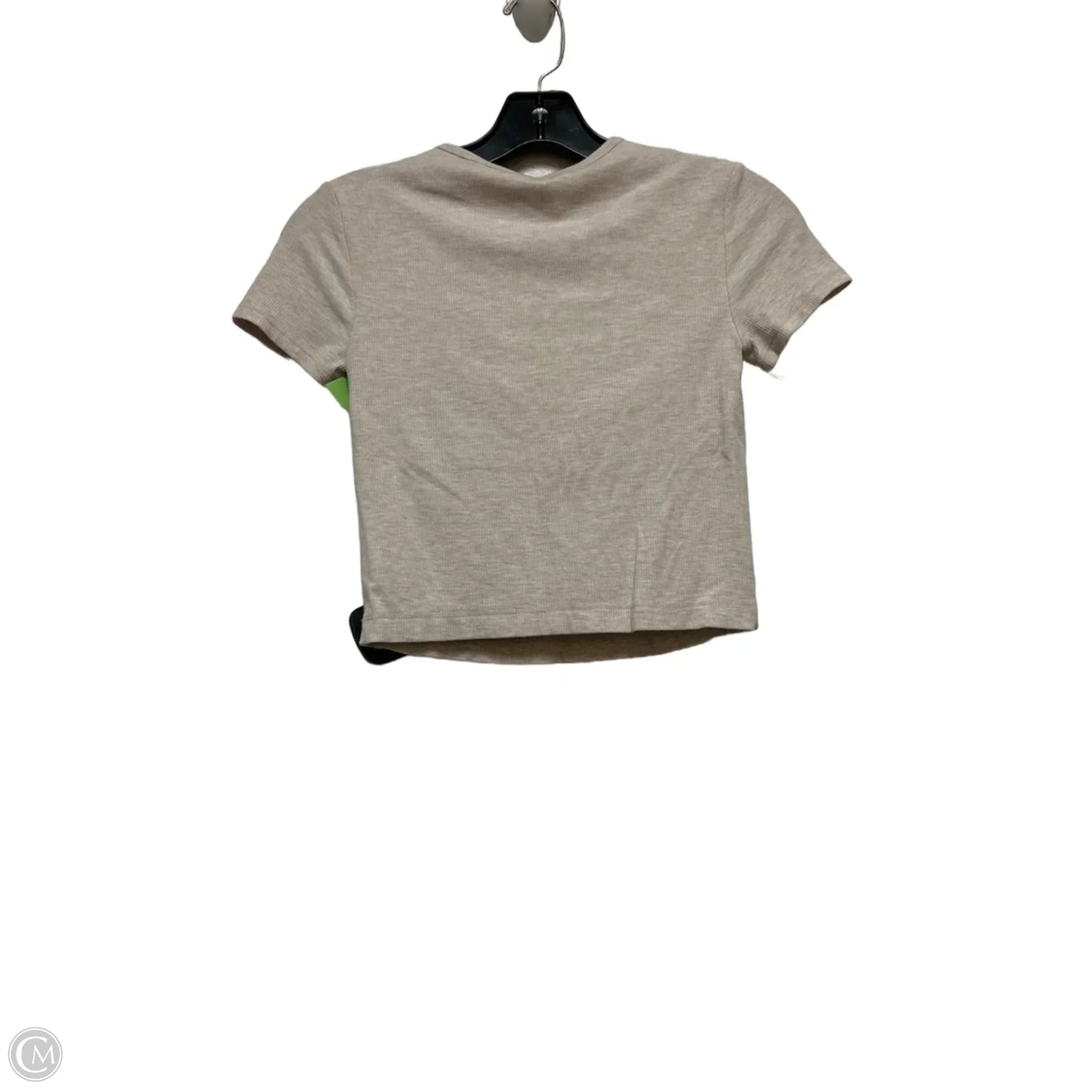 Athletic Top Short Sleeve By Yogalicious In Cream, Size: Xs