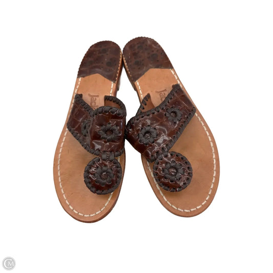 Sandals Flats By Jack Rogers In Brown, Size: 5