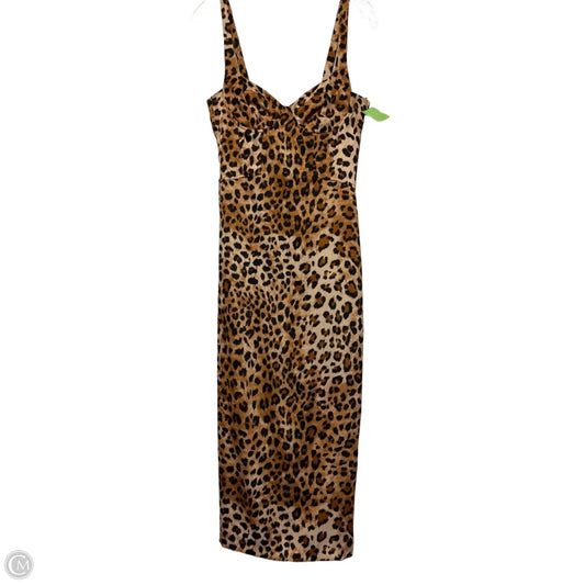 Dress Casual Midi By Zara In Animal Print, Size: S