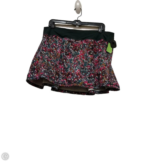 Athletic Skort By Lululemon In Floral Print, Size: 12