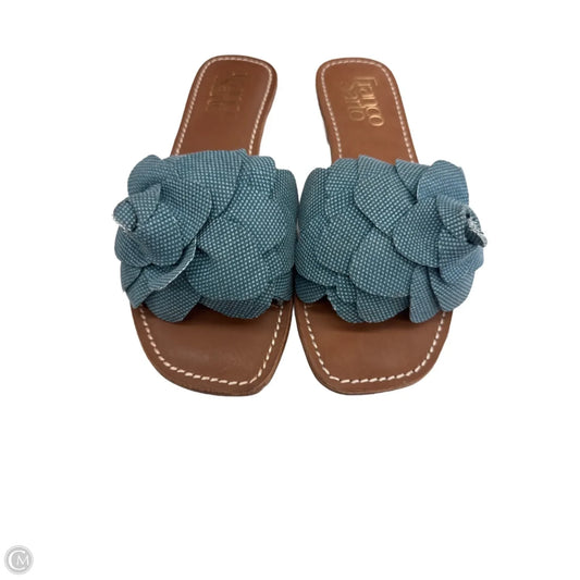 Sandals Flats By Franco Sarto In Blue, Size: 8