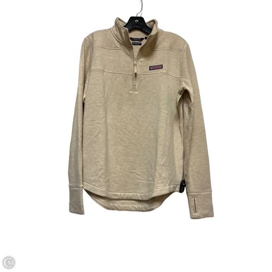 Sweatshirt Collar By Vineyard Vines In Tan, Size: M