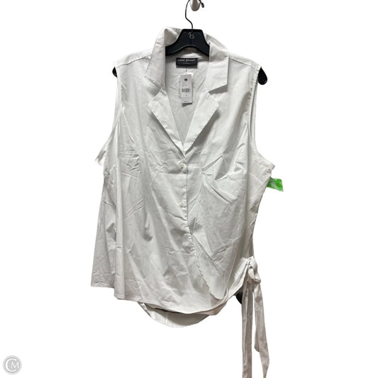 Top Sleeveless By Lane Bryant In White, Size: 3x