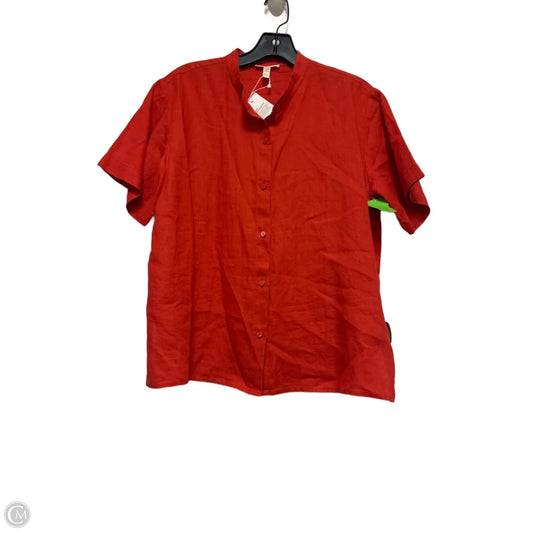 Top Short Sleeve By Eileen Fisher In Orange, Size: Xs