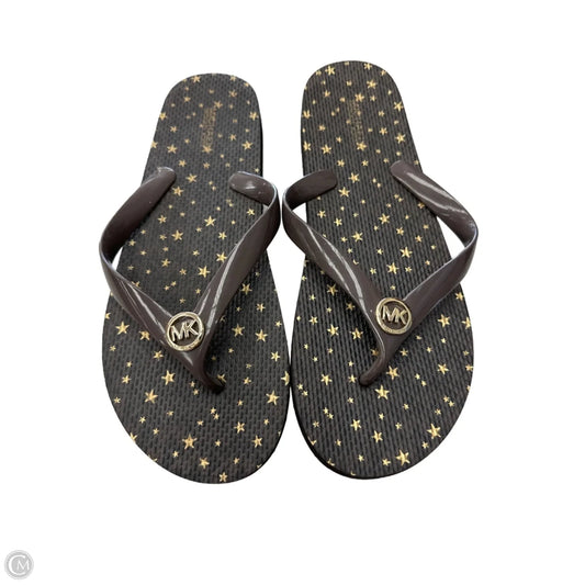 Sandals Flip Flops By Michael By Michael Kors In Brown, Size: 10