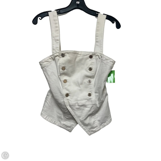 Top Sleeveless By White House Black Market In White Denim, Size: S