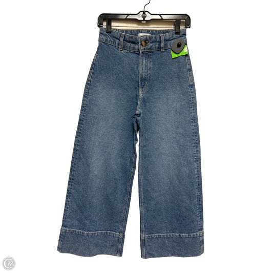Jeans Wide Leg By H&m In Blue Denim, Size: 2