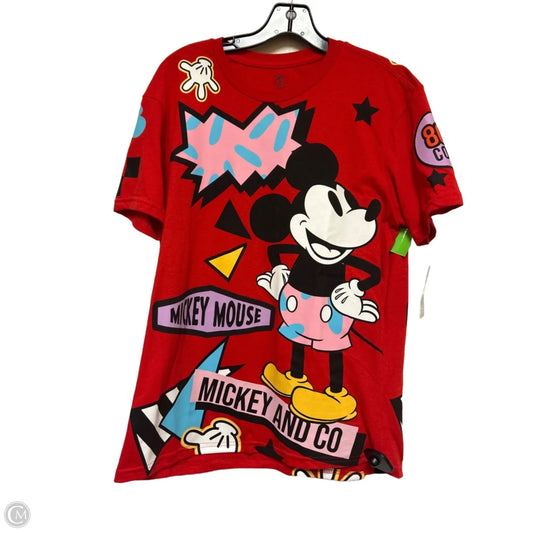 Top Short Sleeve Basic By Disney Store In Red, Size: S