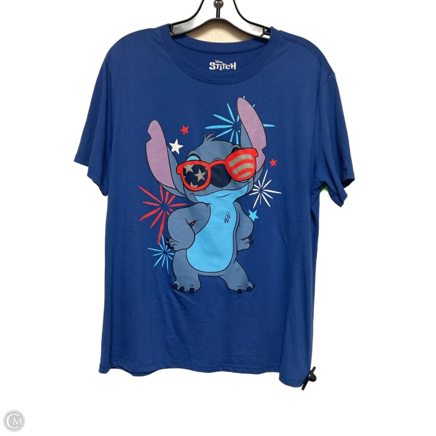 Top Short Sleeve Basic By Disney In Blue, Size: M