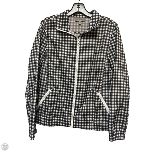 Jacket Windbreaker By Talbots In Plaid Pattern, Size: M