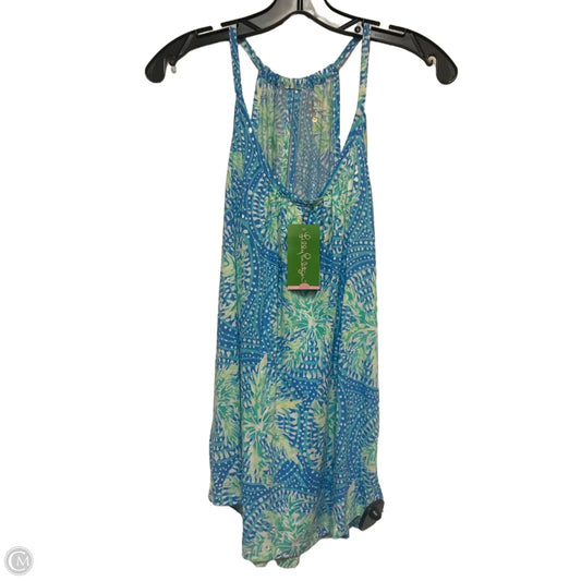 Top Sleeveless Designer By Lilly Pulitzer In Blue & Green, Size: M