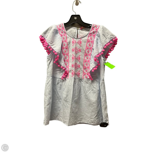 Top Sleeveless Designer By Lilly Pulitzer In Blue & Pink, Size: Xs