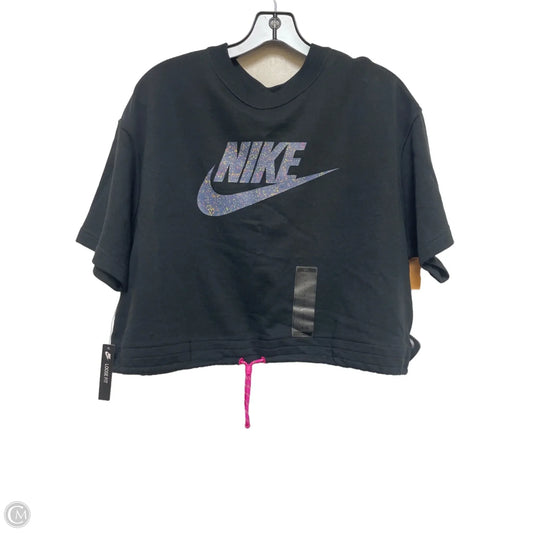 Athletic Top Short Sleeve By Nike In Black, Size: L