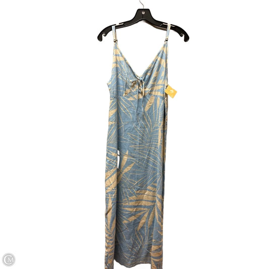 Dress Casual Midi By Roxy In Blue & Cream, Size: M