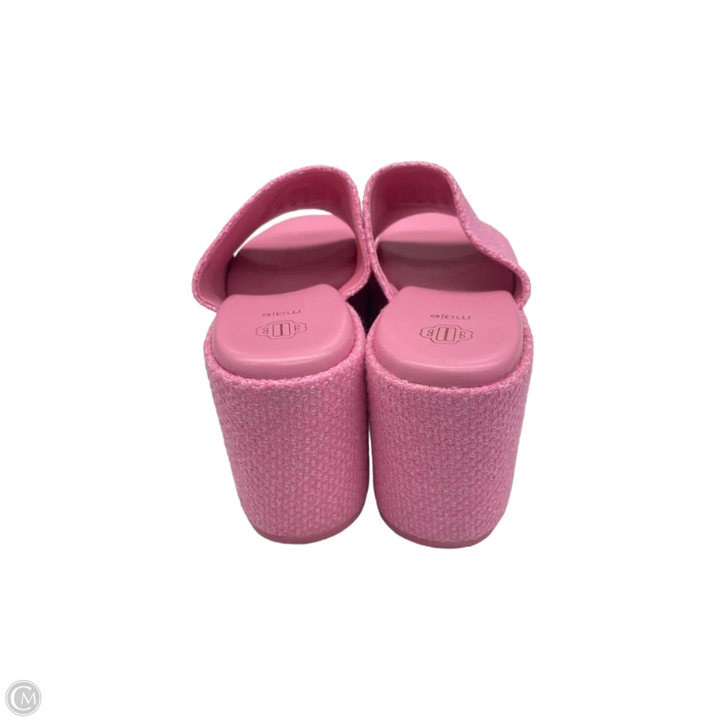 Sandals Heels Wedge By Clothes Mentor In Pink, Size: 9