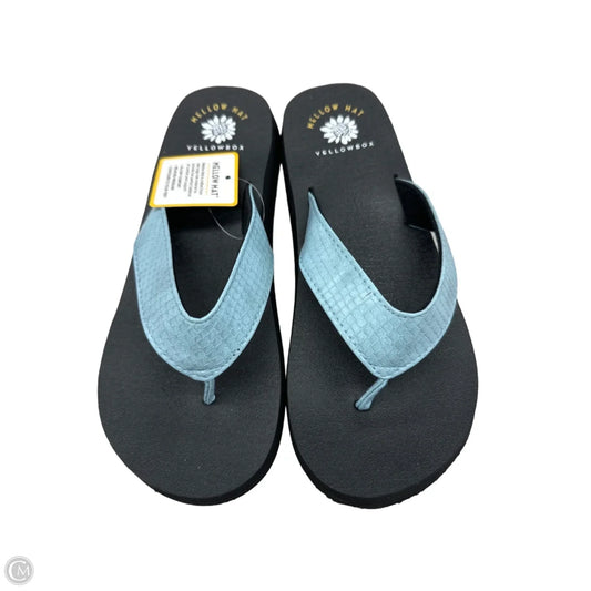 Sandals Flip Flops By Yellow Box In Blue, Size: 8.5