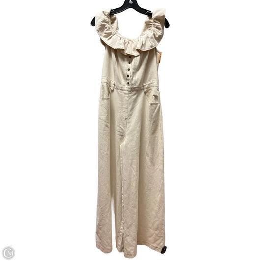 Jumpsuit By Mustard Seed In Cream Denim, Size: M
