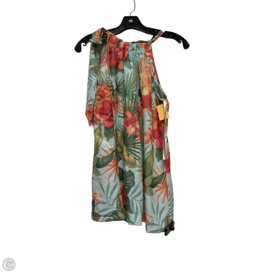 Top Sleeveless By Tommy Bahama In Tropical Print, Size: L
