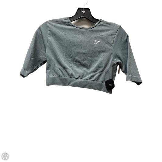Athletic Top Short Sleeve By Gym Shark In Teal, Size: M