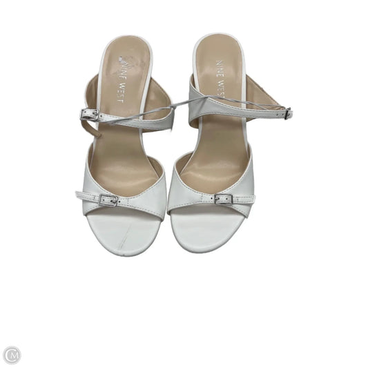 Shoes Heels Kitten By Nine West In White, Size: 7