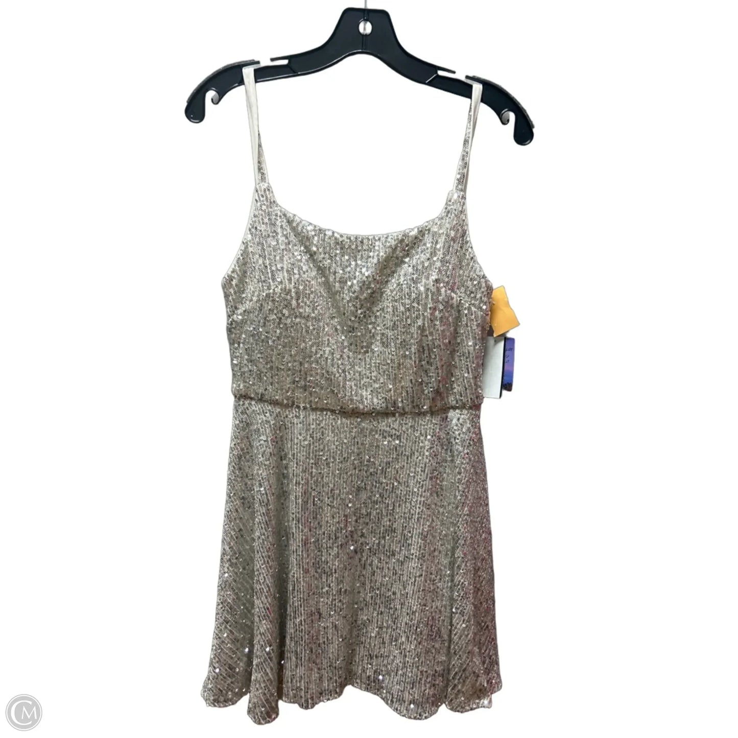 Dress Casual Short By Clothes Mentor In Silver & Tan, Size: M