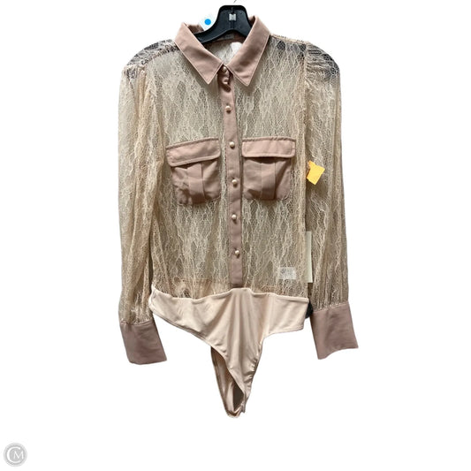 Bodysuit By Haute Monde In Tan, Size: L
