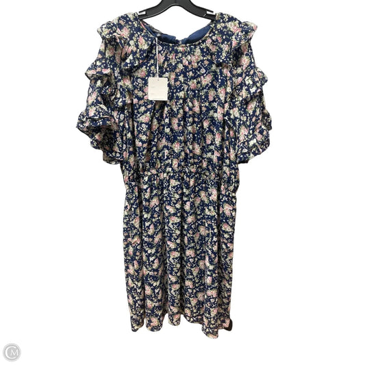 Dress Casual Short By Davi & Dani In Floral Print, Size: 2x