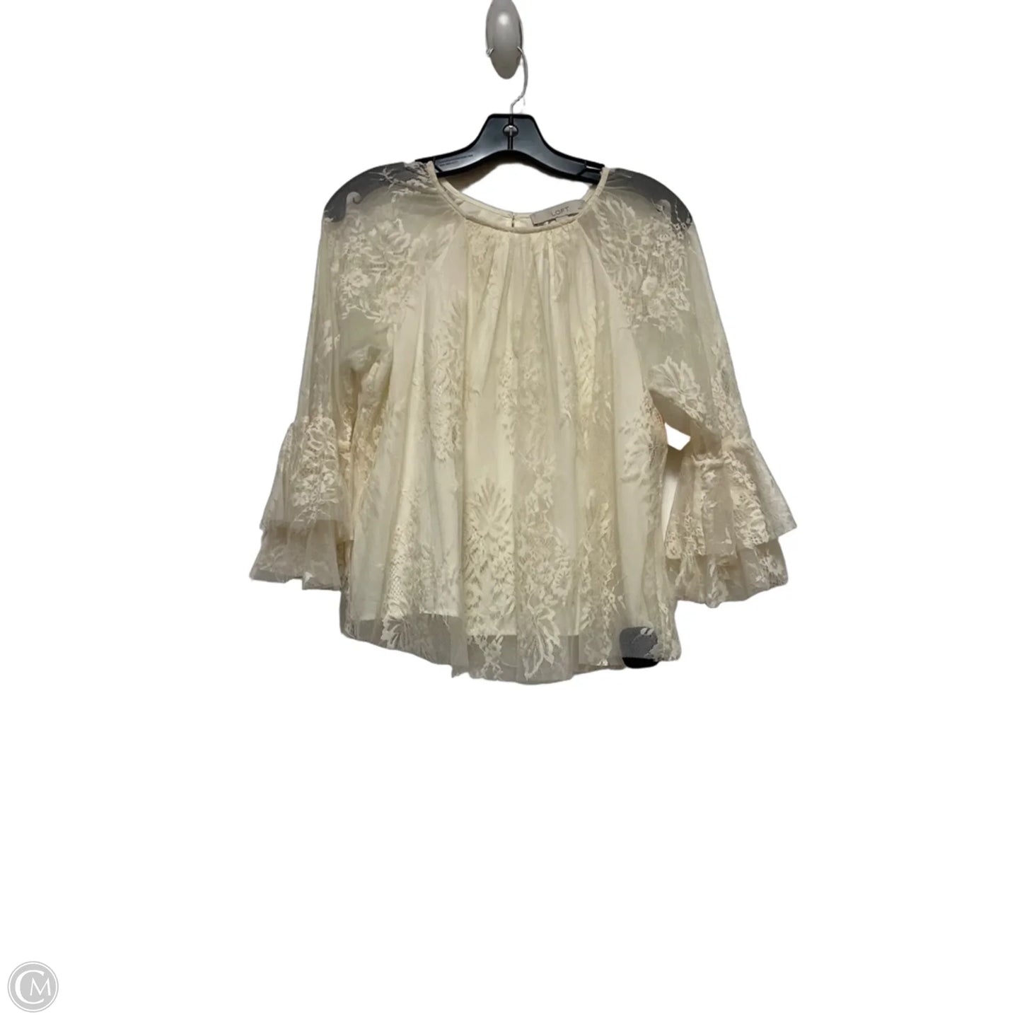 Top Long Sleeve By Loft In Cream, Size: Sp