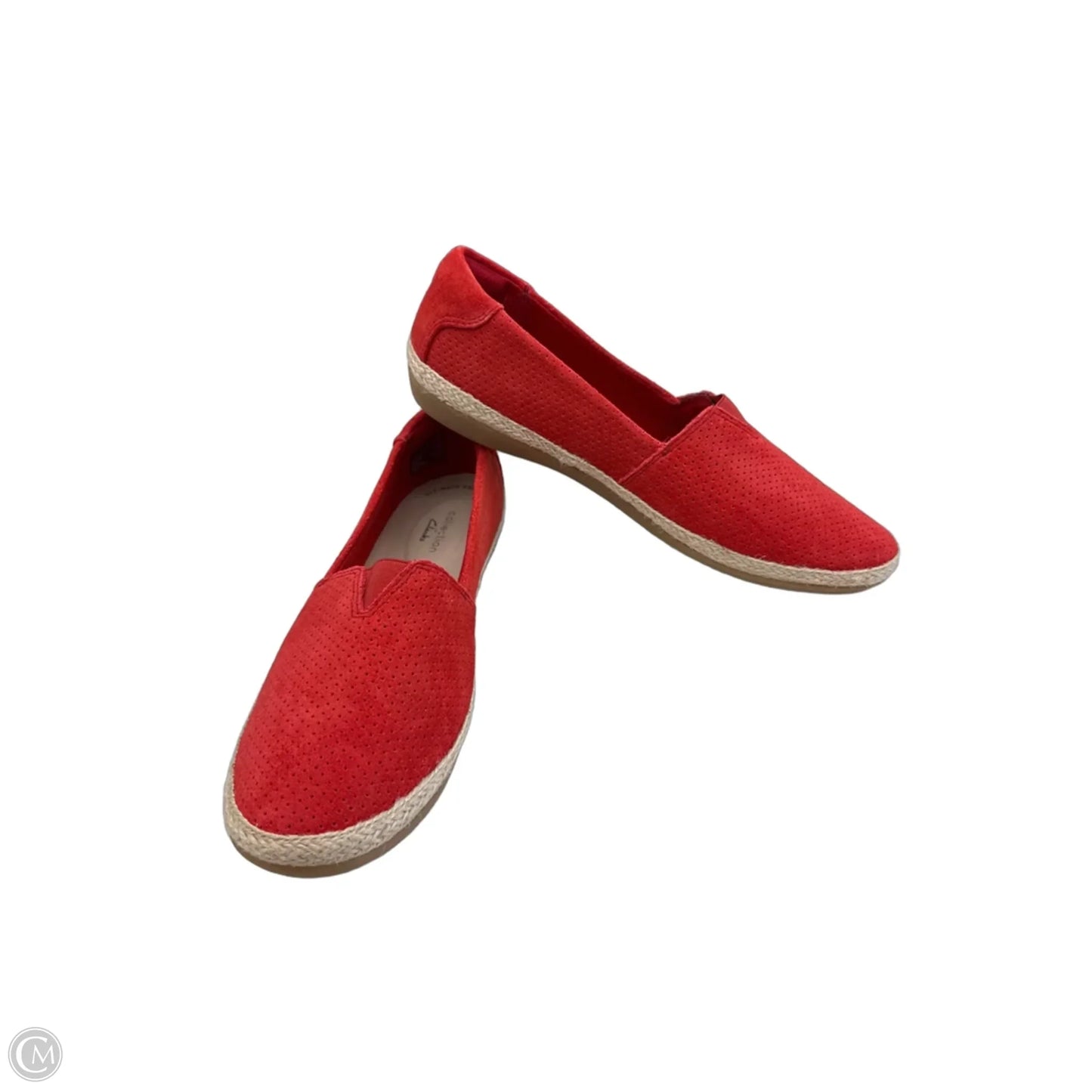 Shoes Flats By Clarks In Red, Size: 8.5