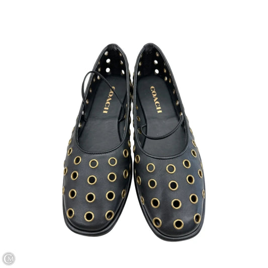 Shoes Designer By Coach In Black & Gold, Size: 6