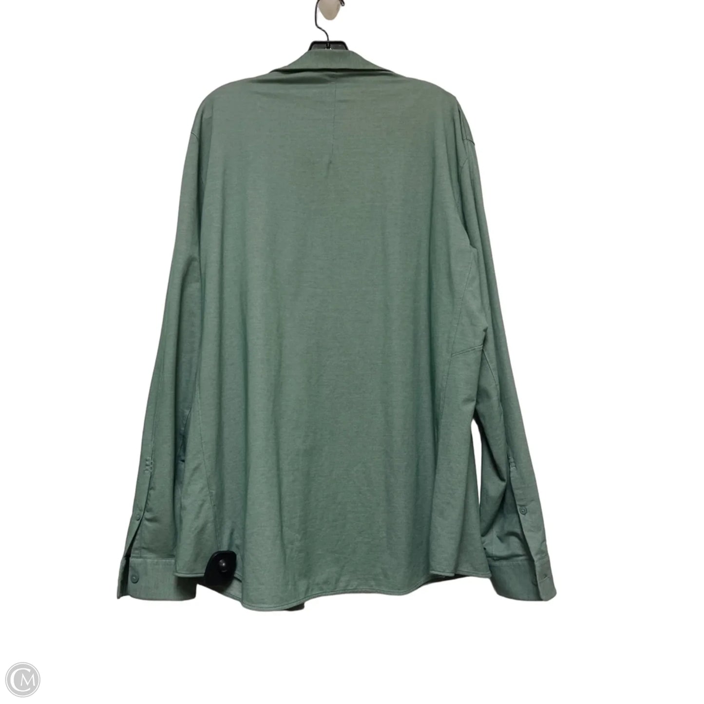 Athletic Top Long Sleeve Collar By Lululemon In Green, Size: Xxl