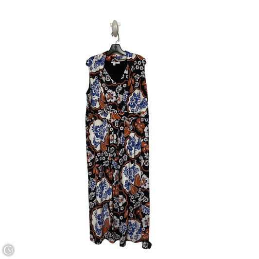 Dress Casual Maxi By Chicos In Blue & Orange, Size: Xl