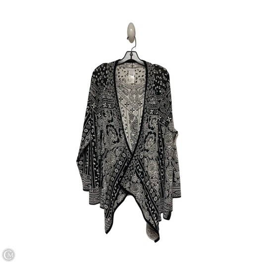 Cardigan By Chicos In Black & White, Size: Xl