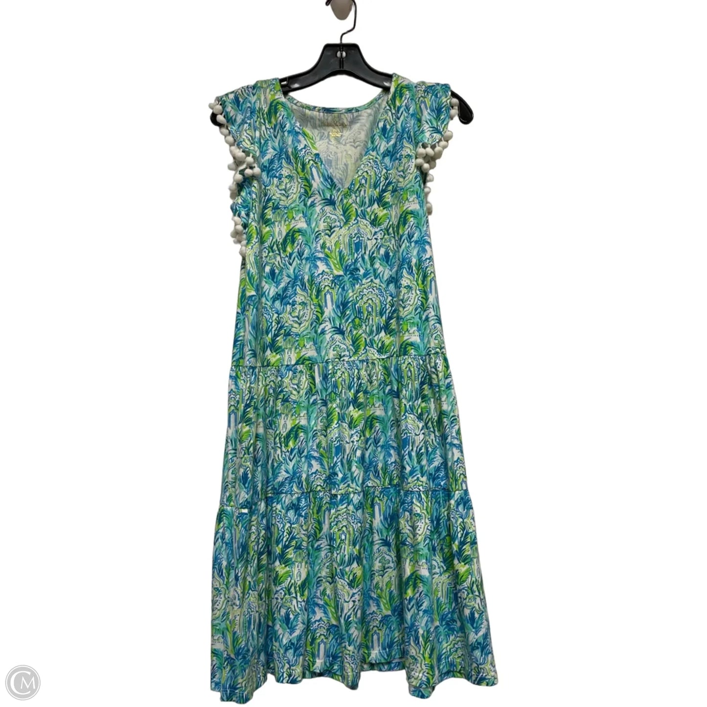 Dress Designer By Lilly Pulitzer In Blue & Green, Size: Xxs