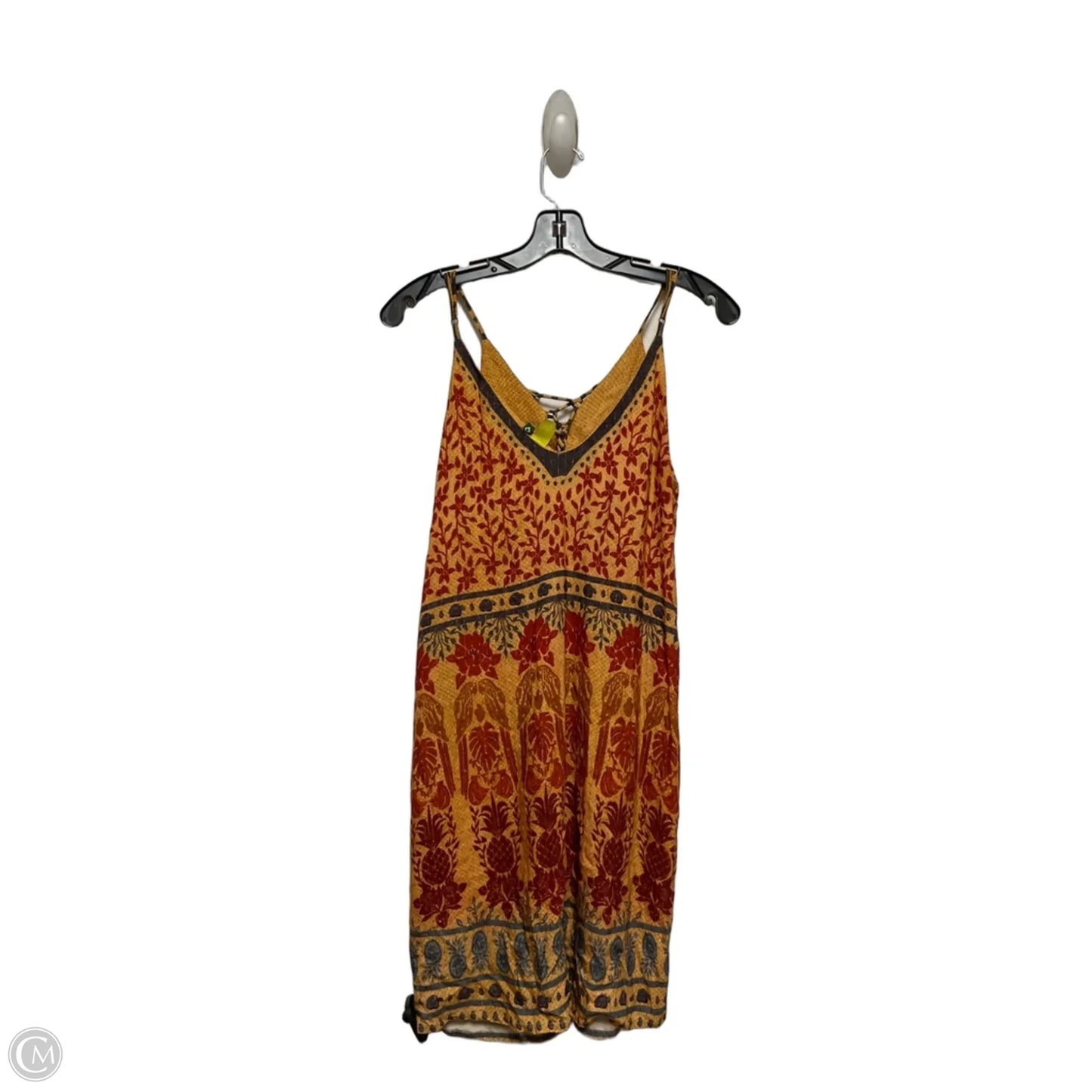Dress Casual Short By Farm Rio In Orange & Red, Size: M