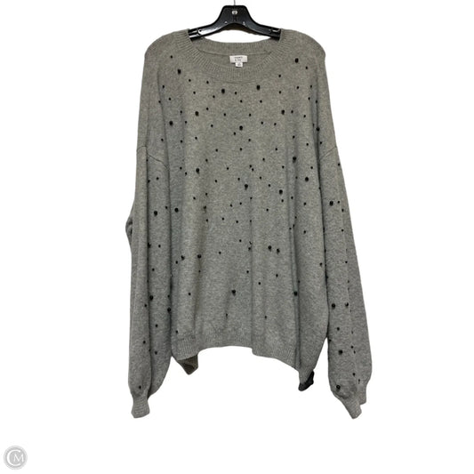 Sweater By Crown And Ivy In Black & Grey, Size: 3x