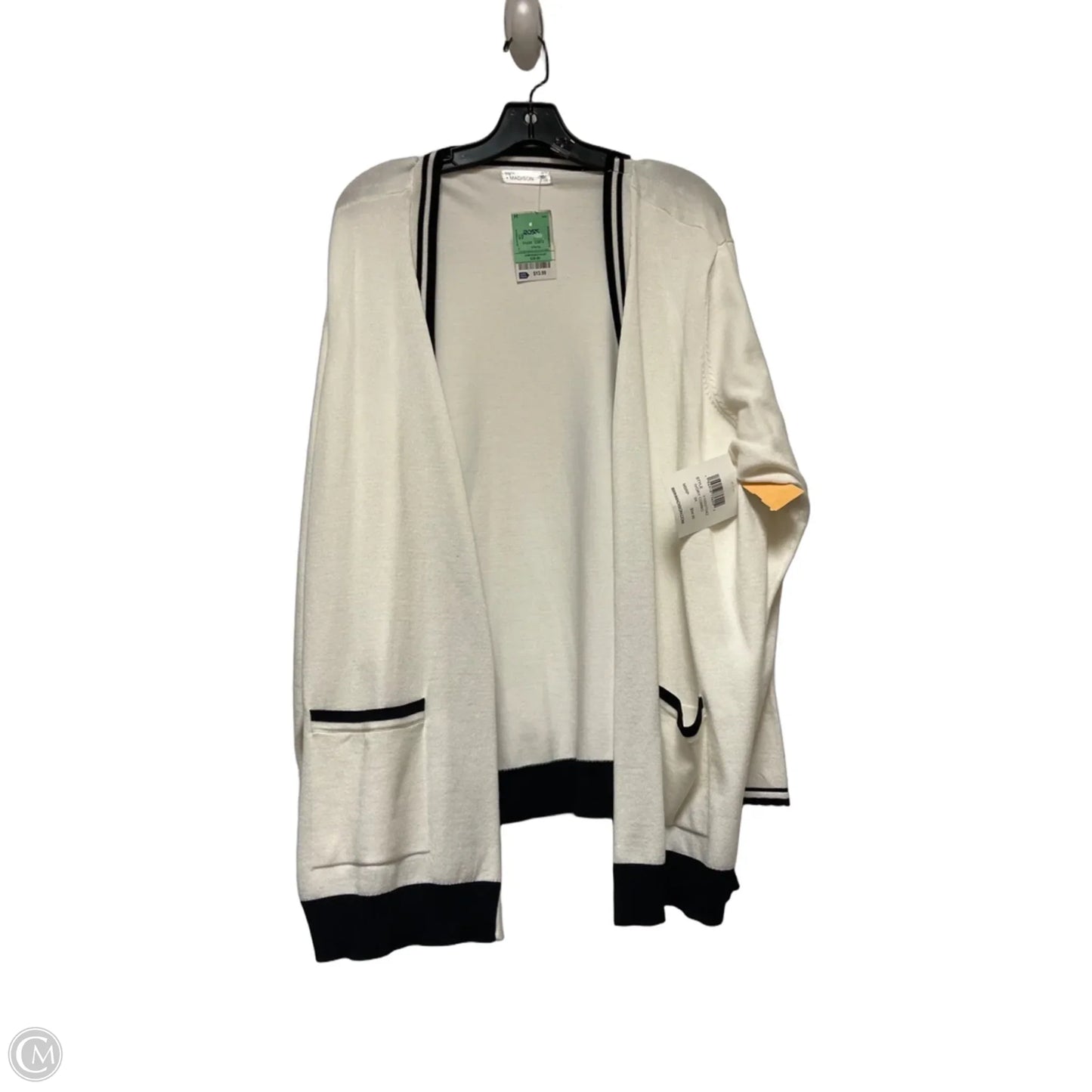 Cardigan By 89th And Madison In Black & White, Size: 3x
