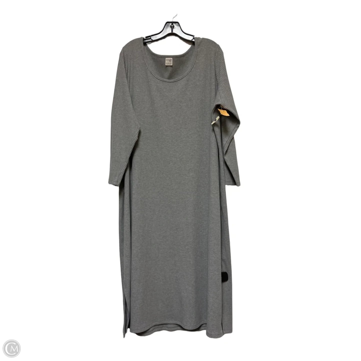 Dress Casual Midi By Terra & Sky In Grey, Size: 3x
