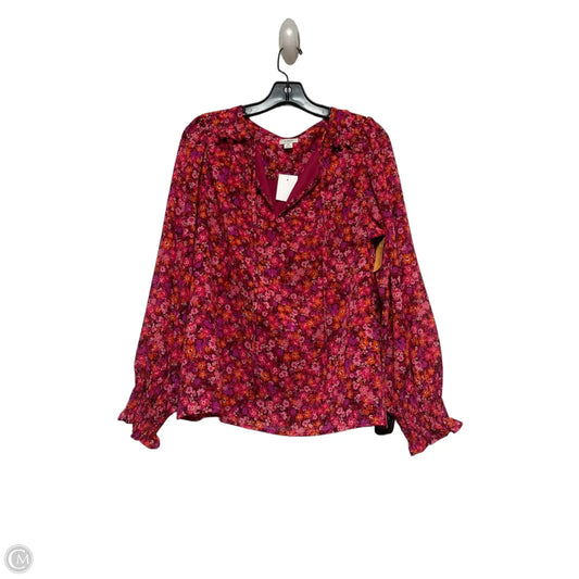 Top Long Sleeve By J. Crew In Floral Print, Size: M