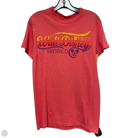 Top Short Sleeve Basic By Disney Store In Coral, Size: S