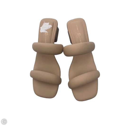 Sandals Heels Block By Chinese Laundry In Tan, Size: 6.5