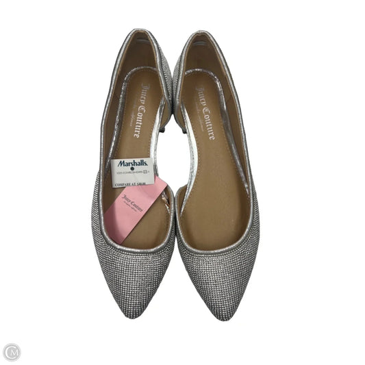 Shoes Flats By Juicy Couture In Silver, Size: 8.5