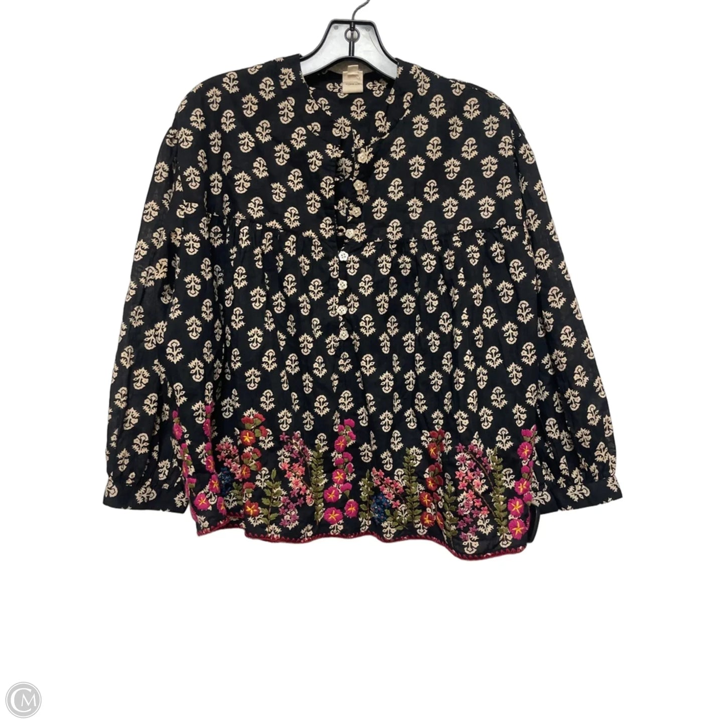 Top Long Sleeve By Ivy Jane In Floral Print, Size: S