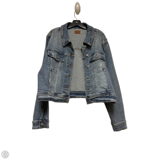 Jacket Denim By Judy Blue In Blue Denim, Size: 2x