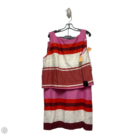 Skirt Set 2pc By Ann Taylor In Striped Pattern, Size: 14p