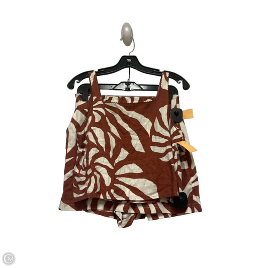 Shorts Set By Clothes Mentor In Brown & White, Size: Xs