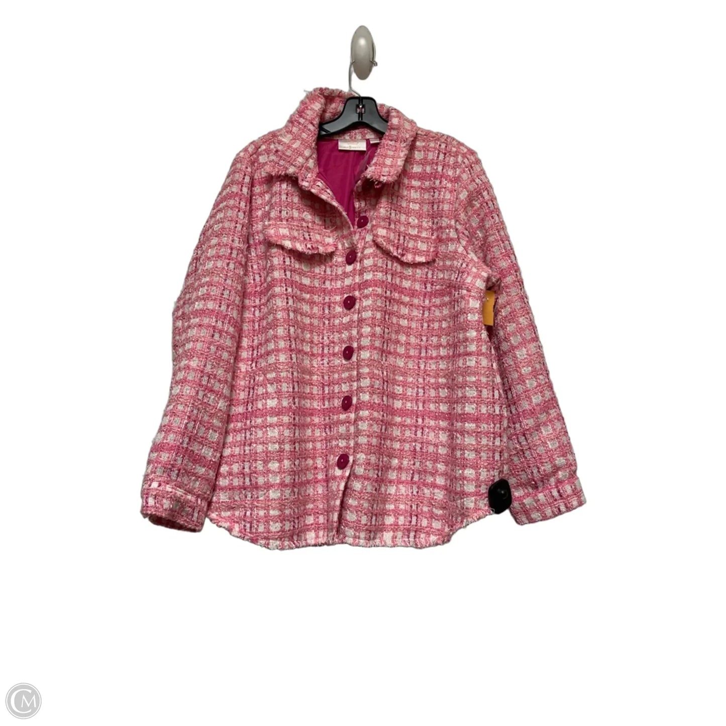 Blazer By Clothes Mentor In Plaid Pattern, Size: M