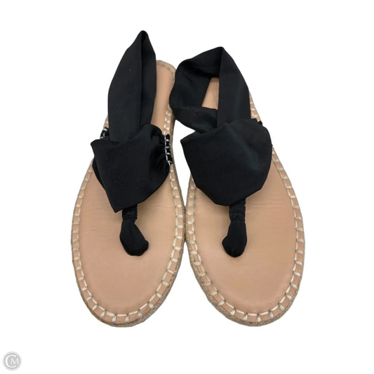 Sandals Flats By Just Fab In Black, Size: 9