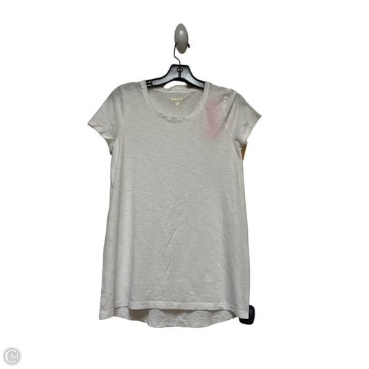 Top Short Sleeve Designer By Lilly Pulitzer In White, Size: Xs