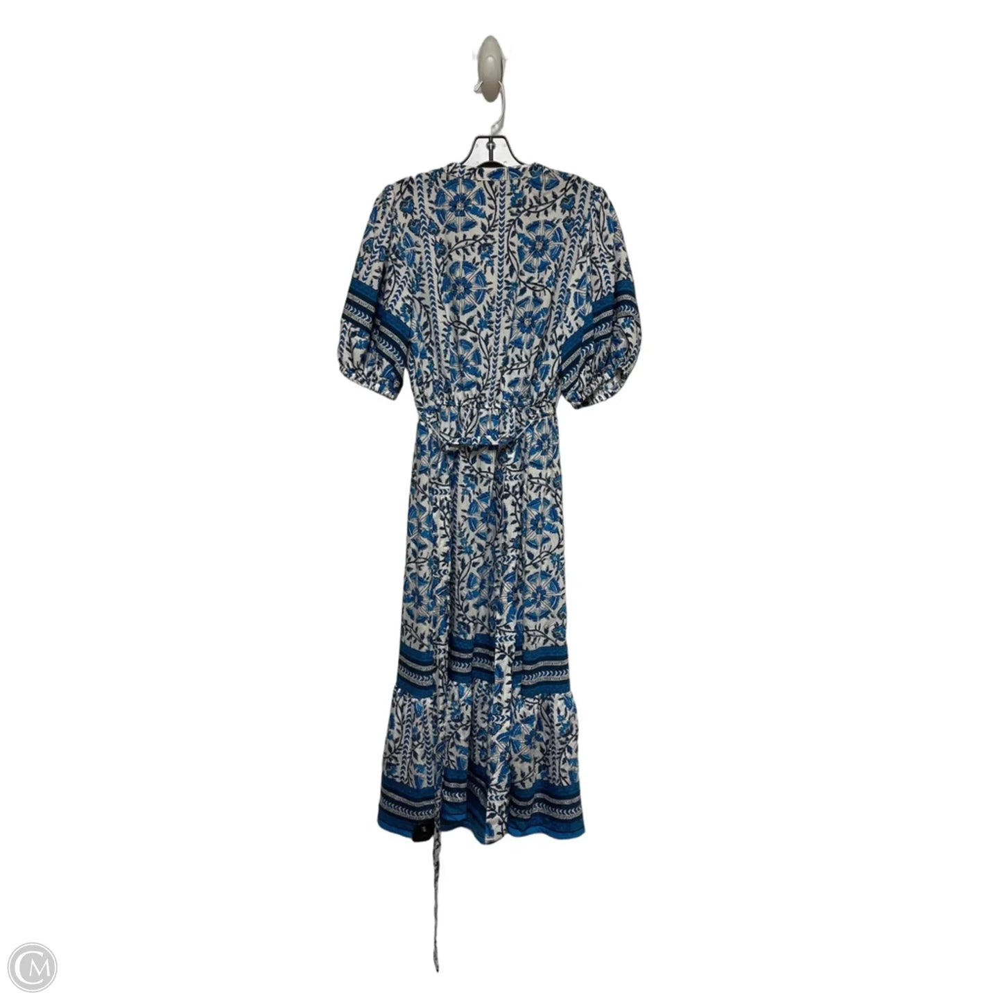 Dress Casual Midi By Figuero & Flower In Blue & White, Size: M